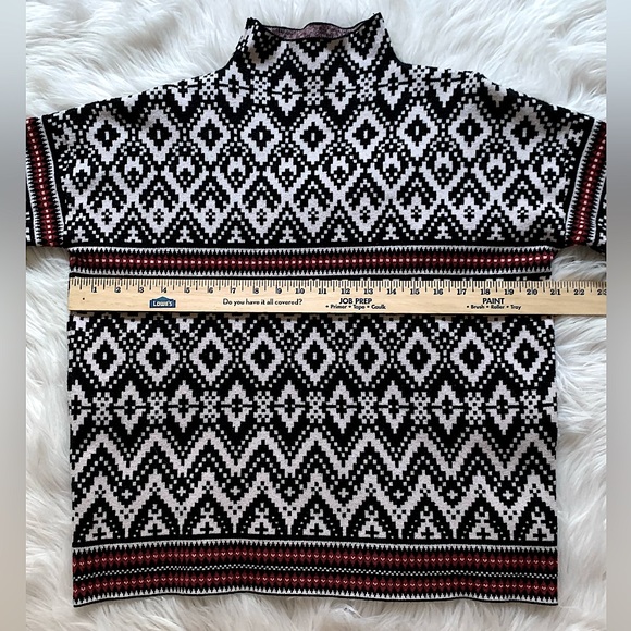 TAHARI Patterned Mock Turtleneck - Picture 8 of 10